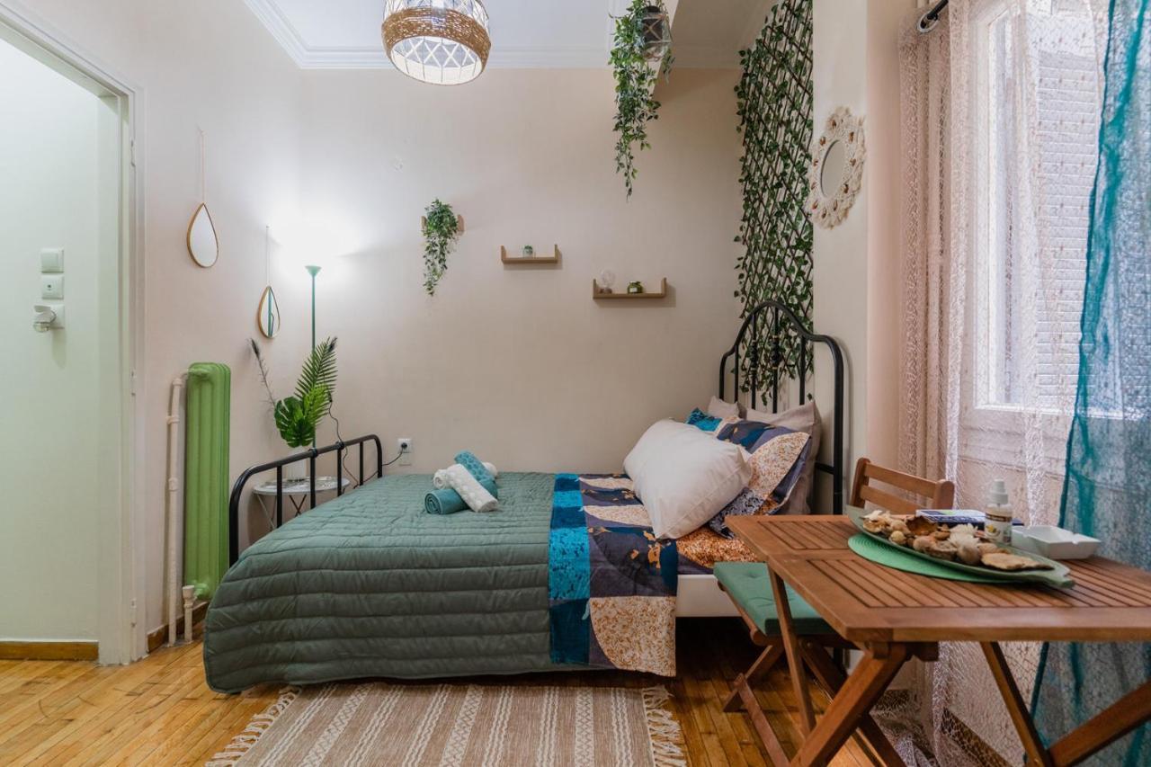 Green Boho Apartment Athene Buitenkant foto